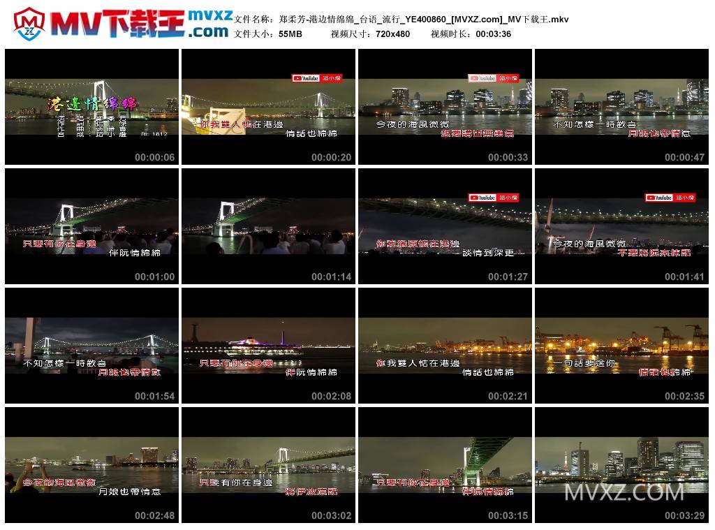 郑柔芳-港边情绵绵_台语_流行_YE400860